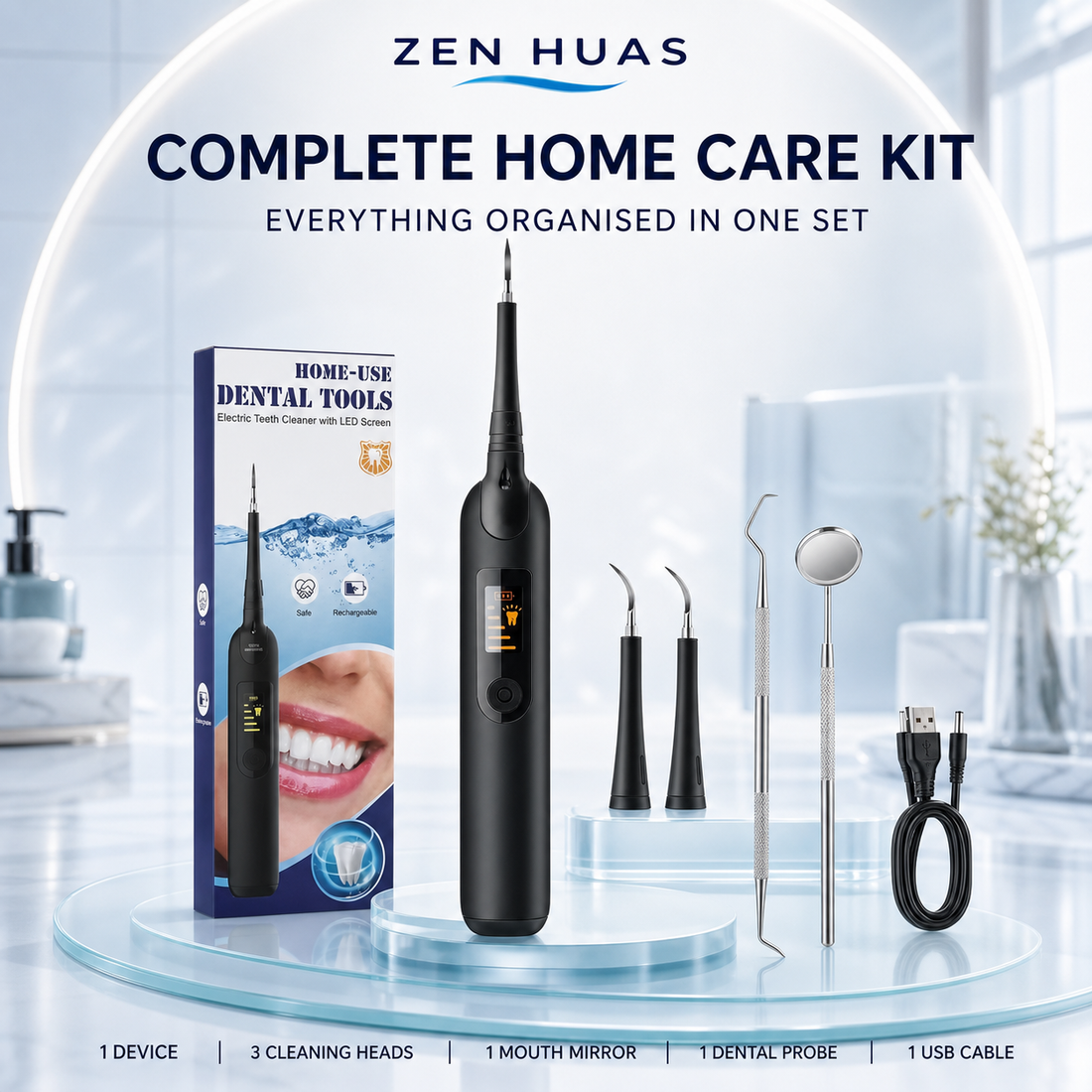 Electric Tooth Cleaner complete home care kit