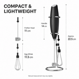 Electric Milk Frother compact lightweight