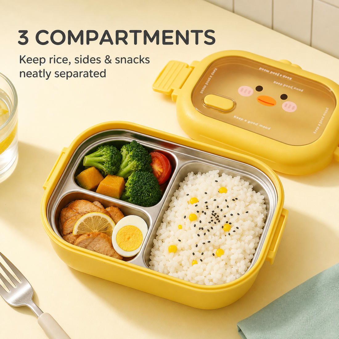 Duck Lunch Box 3 compartments