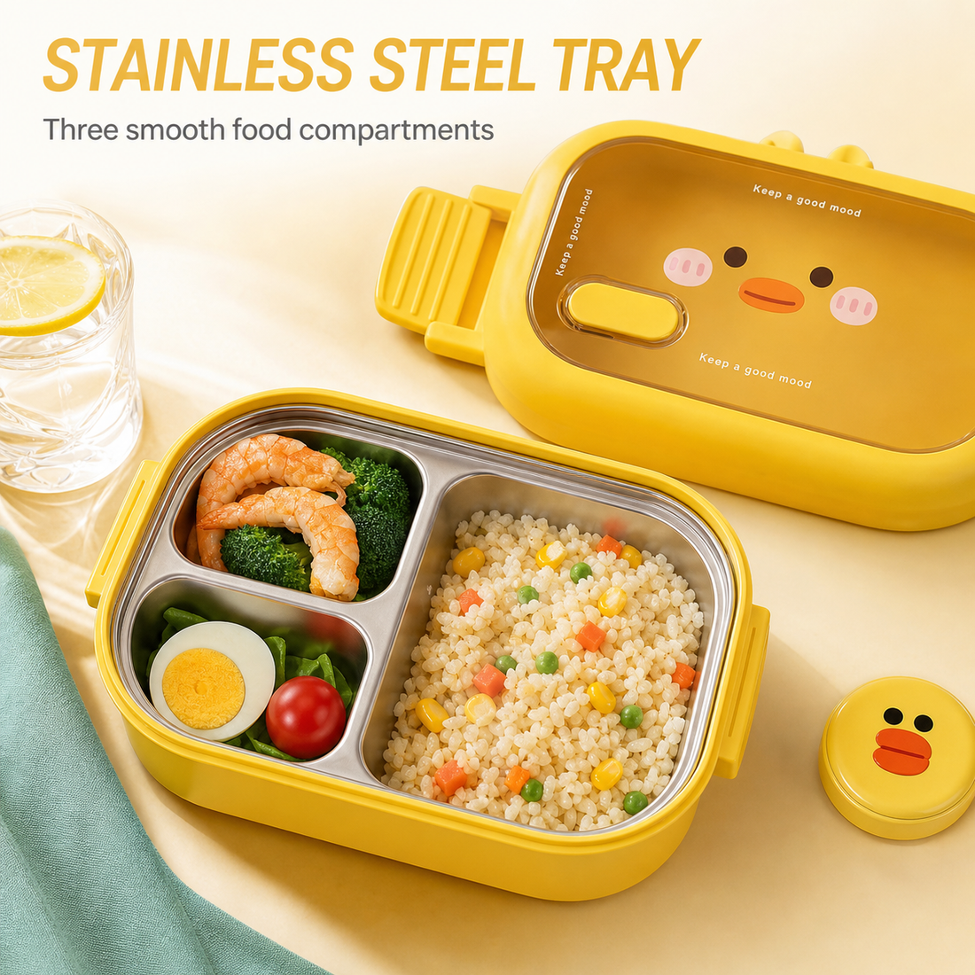 Duck Lunch Box stainless steel tray