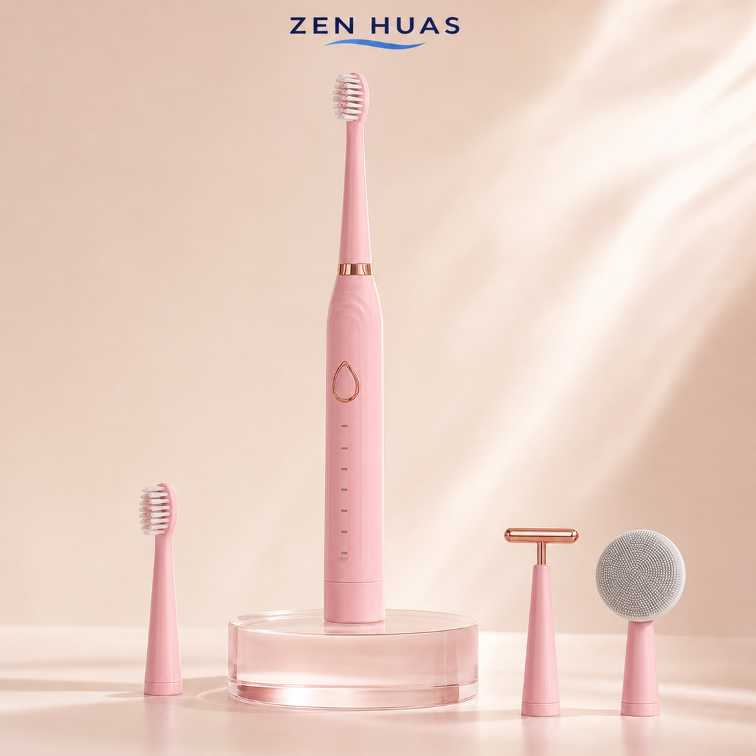 3-in-1 sonic electric toothbrush set - Pink