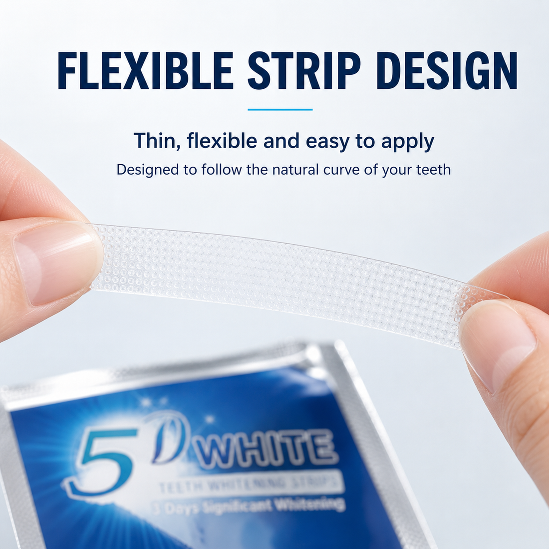 5D Teeth Whitening Strips flexible strip design