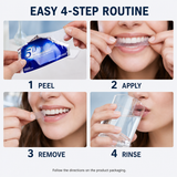 5D Teeth Whitening Strips easy 4 step routine