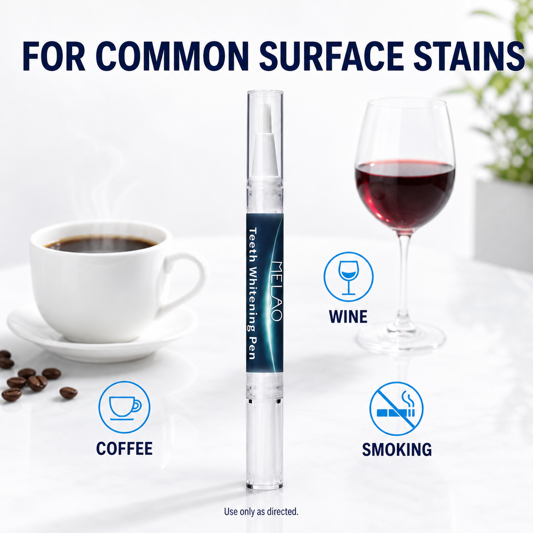 MELAO teeth whitening pen surface stain care
