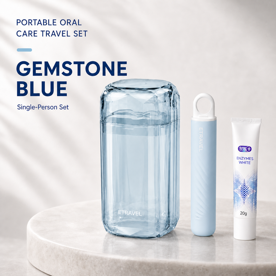 A1005 oral care travel set in Gemstone Blue