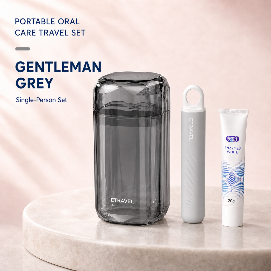A1005 oral care travel set in Gentleman Grey