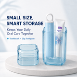 Portable toothbrush and toothpaste storage