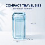 Compact travel toothbrush set size