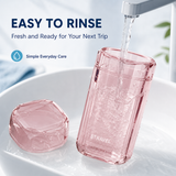 Easy to rinse oral care storage cup