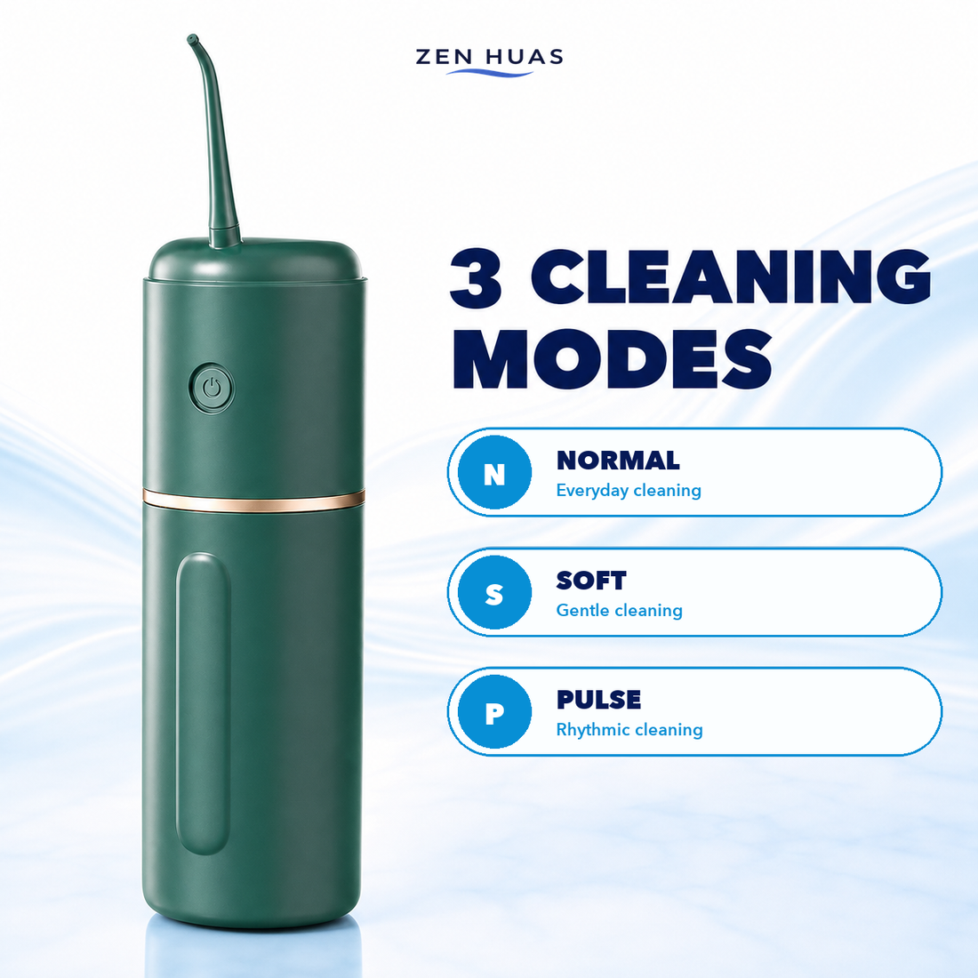 Portable water flosser three cleaning modes