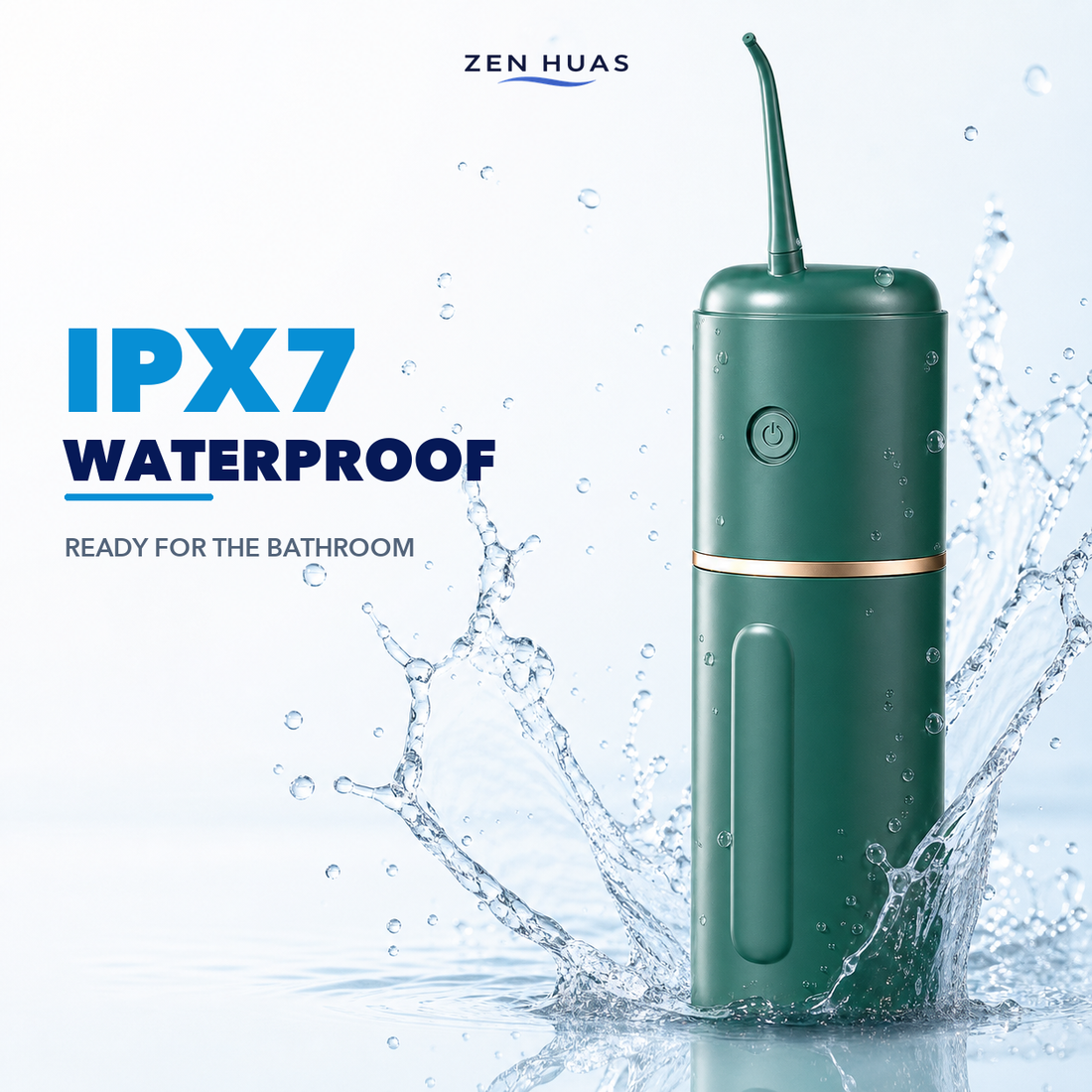 Portable water flosser water resistant design