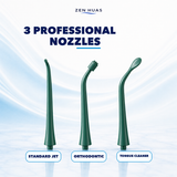 Portable water flosser three nozzles