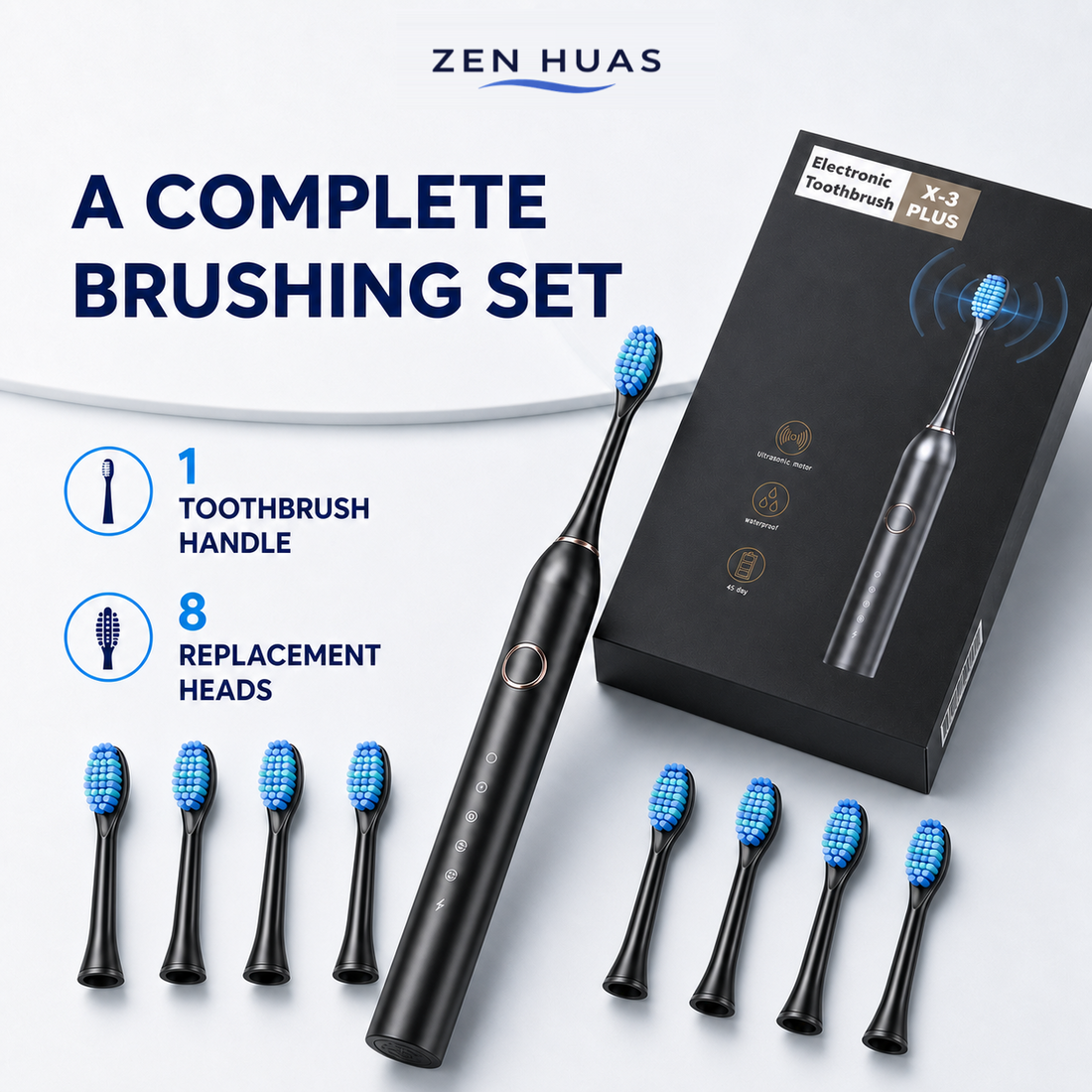 X-3 Plus electric toothbrush complete set