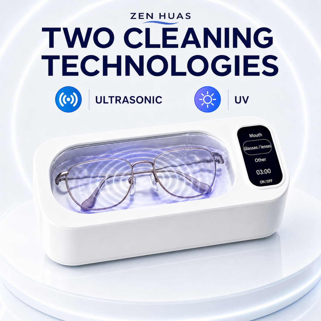Ultrasonic UV cleaner two cleaning functions