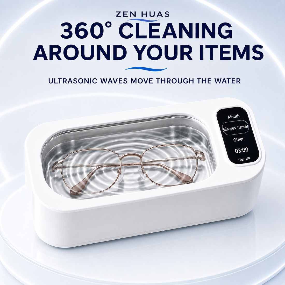 Ultrasonic cleaner water movement