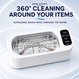 Ultrasonic cleaner water movement
