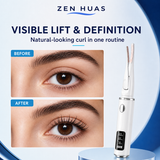 Heated eyelash curler styling result