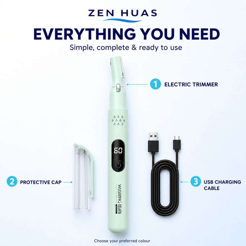 Electric Eyebrow Trimmer USB Rechargeable Facial Hair Shaver with LED Power Display and 4 Length Settings - product detail 7
