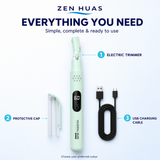 Electric Eyebrow Trimmer USB Rechargeable Facial Hair Shaver with LED Power Display and 4 Length Settings - product detail 7