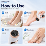 Electric Foot Rasp Callus Remover Rechargeable Pedicure File 2 Speeds Vacuum LED Display 3 Roller Heads - product detail 8