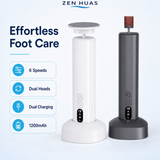 Electric Foot Rasp Foot File with 6 Speeds, Dual Heads, 20 Sanding Discs and Type-C Rechargeable Charging