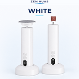 Electric Foot Rasp Foot File with 6 Speeds, Dual Heads, 20 Sanding Discs and Type-C Rechargeable Charging - White