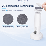 Electric Foot Rasp Foot File with 6 Speeds, Dual Heads, 20 Sanding Discs and Type-C Rechargeable Charging - product detail 2