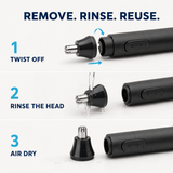 Electric Nose Hair Trimmer with 360 Rotary Head, Washable Detachable Head and Compact Travel Cap for Men Women - product detail 4