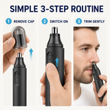 Electric Nose Hair Trimmer with 360 Rotary Head, Washable Detachable Head and Compact Travel Cap for Men Women - product detail 6