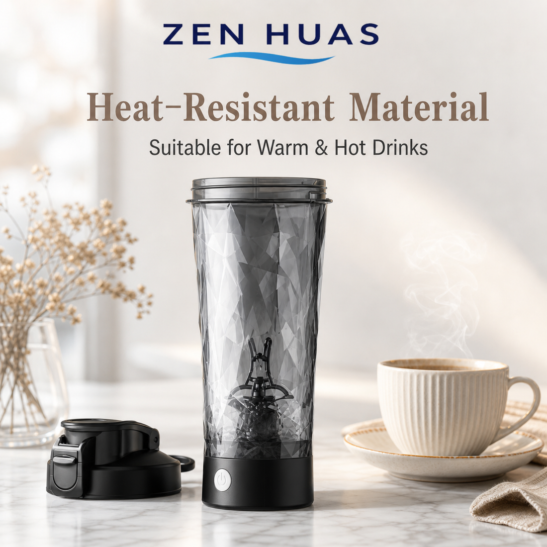 Electric Protein Shaker Bottle 700ml 7000RPM Automatic Self Stirring Mixer Cup Detachable Base for Gym - product detail 6
