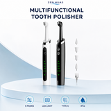 Electric Tooth Polisher Rechargeable Oral Care Tool with 5 Heads, 5 Modes, LED Light and IPX6 Resistance