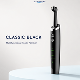 Electric Tooth Polisher Rechargeable Oral Care Tool with 5 Heads, 5 Modes, LED Light and IPX6 Resistance - Classic Black