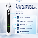 Electric Tooth Polisher Rechargeable Oral Care Tool with 5 Heads, 5 Modes, LED Light and IPX6 Resistance - product detail 2