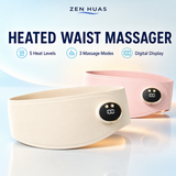 Rechargeable heated waist massager in Beige and Cherry Pink