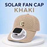 GS1002 solar fan cap in Khaki