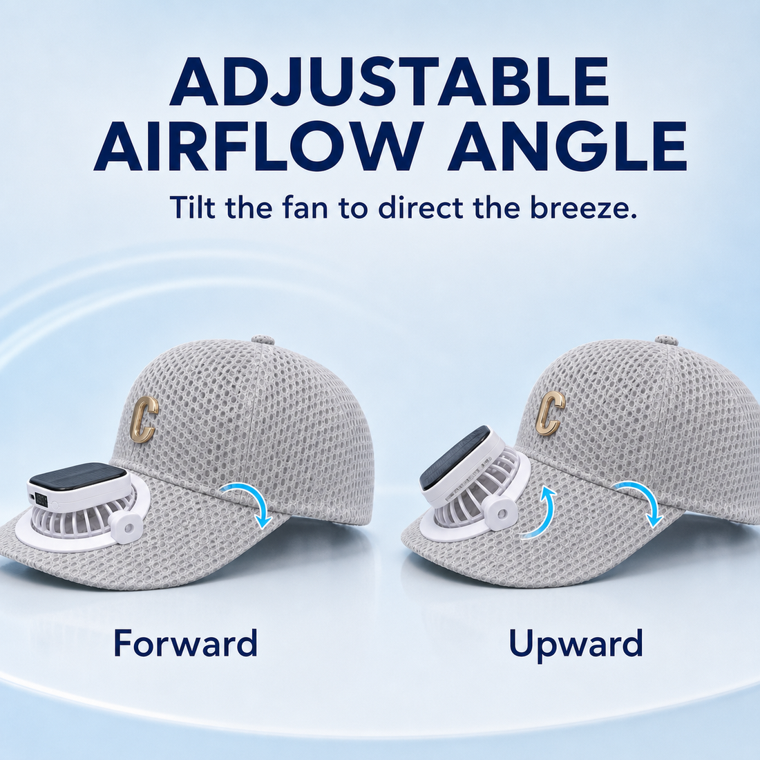 Adjustable fan airflow angle