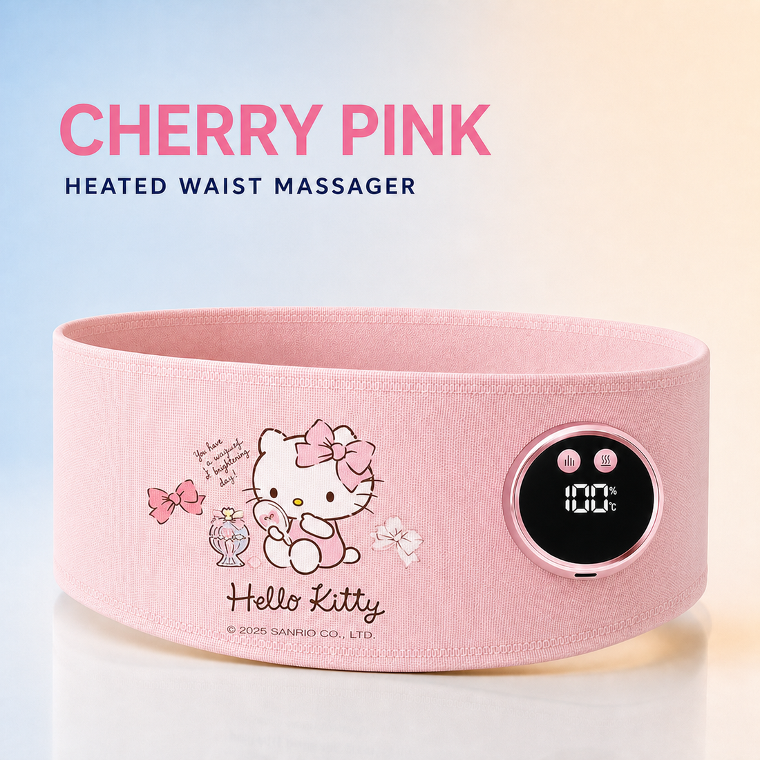 GS1010 heated waist massager in Cherry Pink