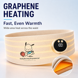 Graphene heating waist massager