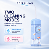 Kids Mini Water Flosser Portable Oral Care Device with 2 Cleaning Modes, One Button Control and Clear Water Tank - product detail 1