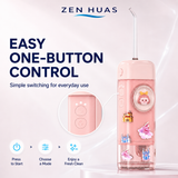 Kids Mini Water Flosser Portable Oral Care Device with 2 Cleaning Modes, One Button Control and Clear Water Tank - product detail 2
