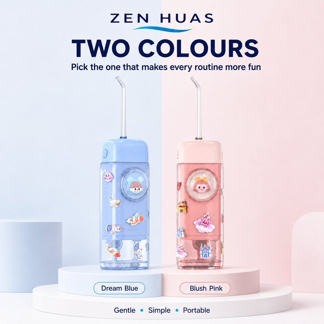 Kids Mini Water Flosser Portable Oral Care Device with 2 Cleaning Modes, One Button Control and Clear Water Tank - product detail 8