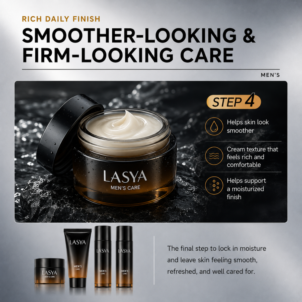 LASYA Men's Daily Care Set Cleanser Toner Emulsion Cream 4 Step Facial Care Gift Set - product detail 2