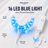 LED Teeth Whitening Kit 16 Blue Light Mouth Tray 4 Whitening Pens 16 Min Timer 4 Adapter Options - product detail 2
