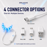 LED Teeth Whitening Kit 16 Blue Light Mouth Tray 4 Whitening Pens 16 Min Timer 4 Adapter Options - product detail 4