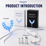 LED Teeth Whitening Kit 16 Blue Light Mouth Tray 4 Whitening Pens 16 Min Timer 4 Adapter Options - product detail 7