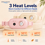 Menstrual Heating Belt Period Comfort Warm Waist Pad 3 Heat Levels Gentle Vibration Lightweight Wear - product detail 1