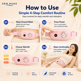 Menstrual Heating Belt Period Comfort Warm Waist Pad 3 Heat Levels Gentle Vibration Lightweight Wear - product detail 7