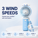 Mini fan three wind speeds