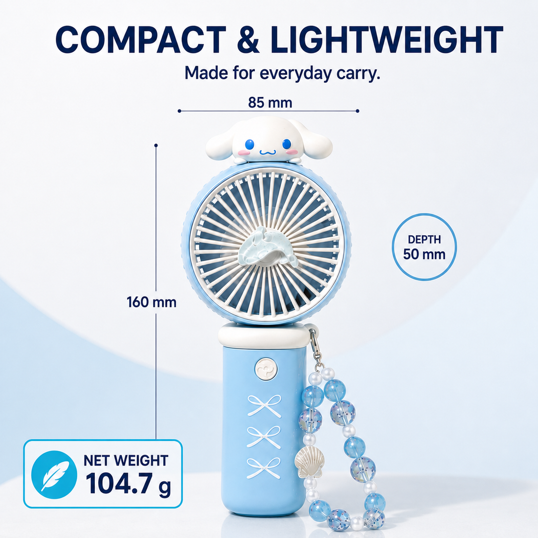 Mini fan compact lightweight design