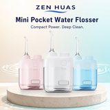 Mini Portable Water Flosser 80ml Oral Irrigator, 3 Pressure Modes, IPX7 Waterproof and Magnetic Charging